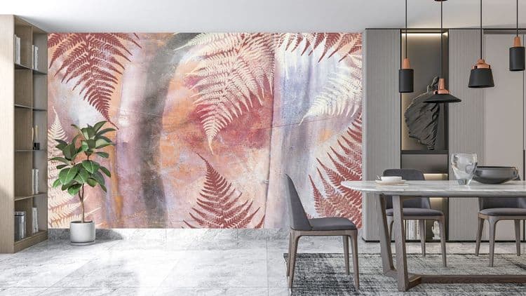 Tropical jungle floral grunge pattern. Canvas. Shabby abstract tropical background with exotic plants and trees.